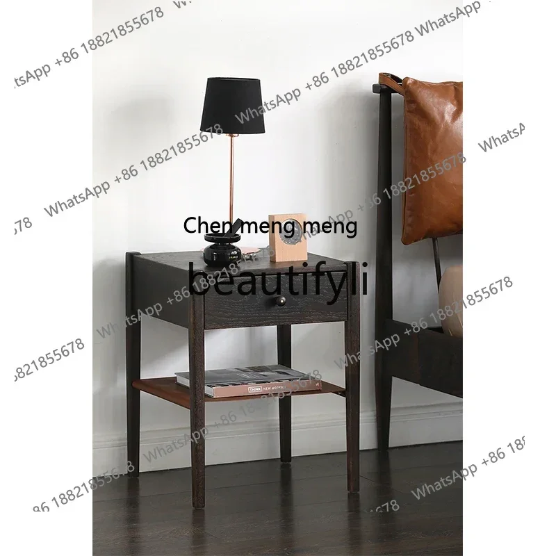 FFNordic expression medieval retro oak single draw bedside table  H