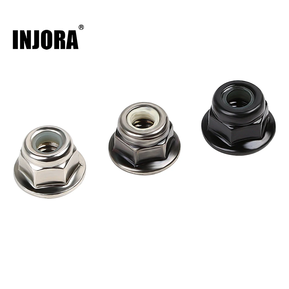 INJORA Metall M4 Rad Lock Muttern für 1/10 RC Auto Crawler Axial SCX10 90046 Capra AXI03007 TRX4 TRX6 Redcat Gen8 MST CFX