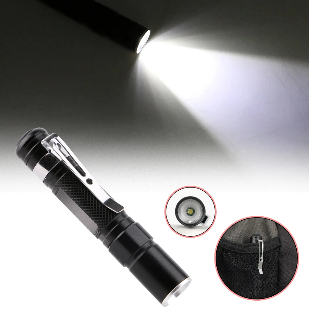 Mini LED Flashlight Emergency Light Ultra Bright Torch Small Torch Tactical Flashlights Pocket Flashlight Pen Light AAA