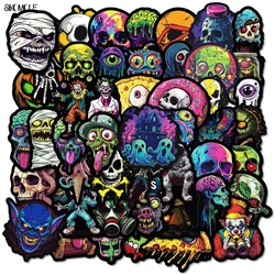 10/30/50pcs Nordic Style Colorful Skull Stickers Funny Dark Cartoon DIY Laptop Guitar Travel Luggage Skateboard Graffiti Sticker