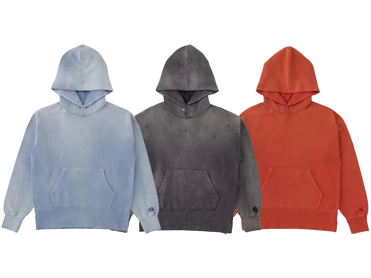

VISVIM 0021 23SS COURT SWEAT Limited Wash Damage Hooded Sweater, Hideo Nakamura Hoodie