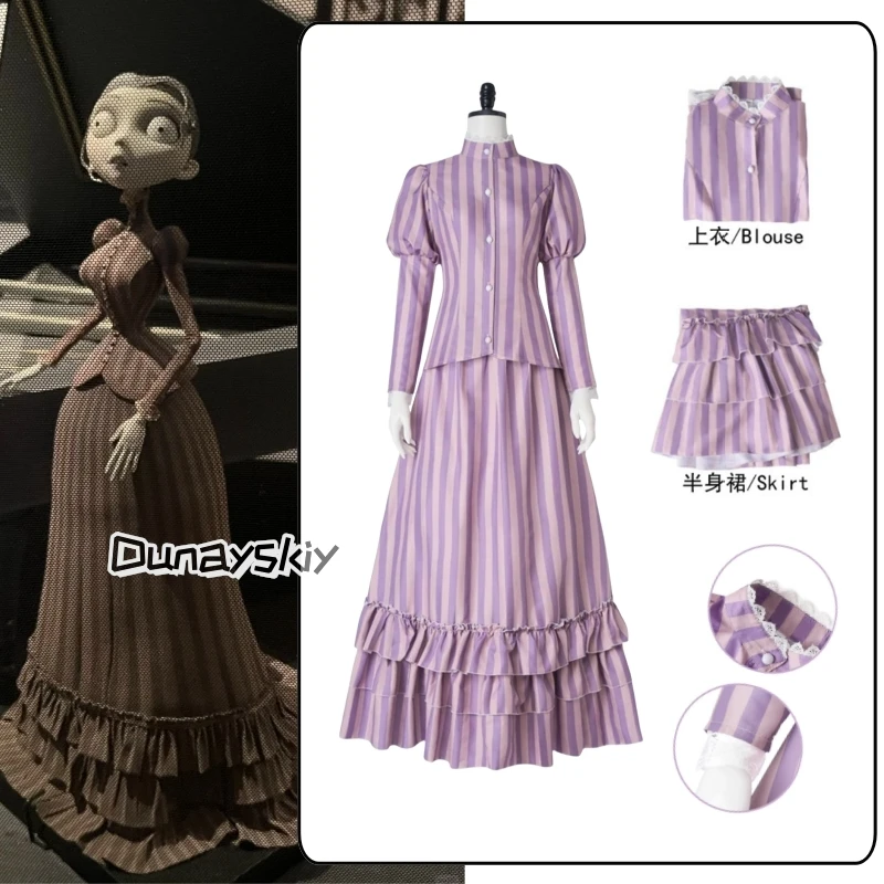 Викторианский конец фильма 19-го века Зомби Невеста органов로윈 의상 Готические платья Хэллоуин Косплей Вампир органов로윈 의상 Карнавальное платье