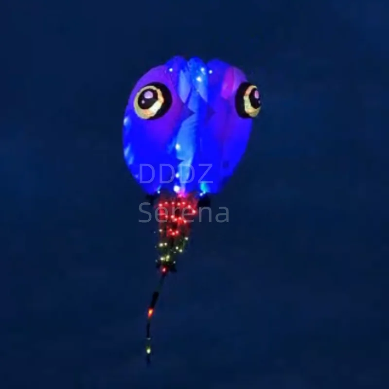 DDDZ 13square LED tadpole MLS brand pilot lifter kite with flat tail show kite 30D Ripstop Nylon inflatable with remote control