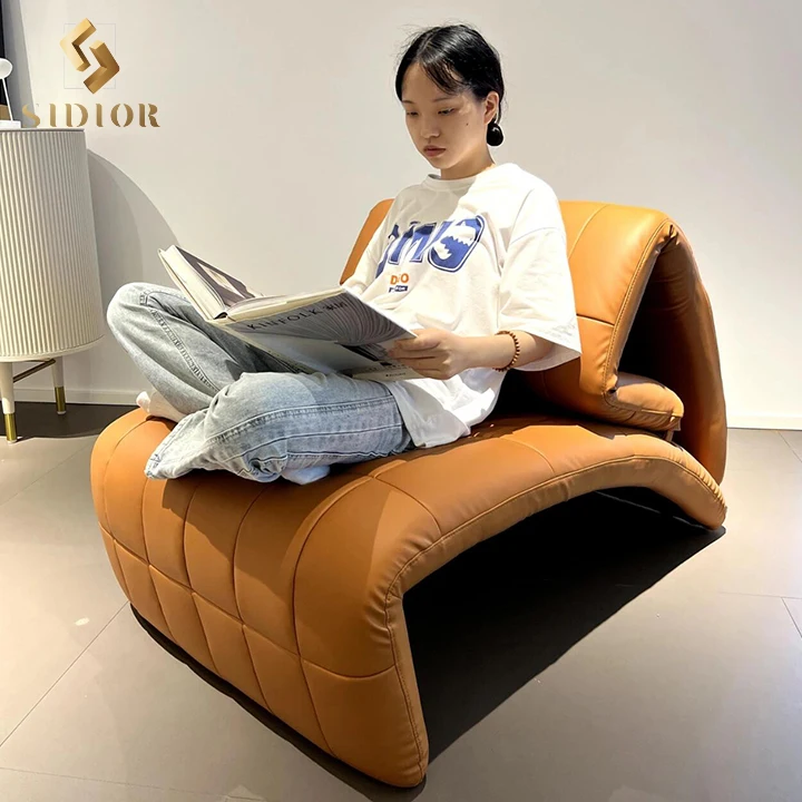 

Artistic Design Unique Creative Leather Upholstery Recliner Comfortable Recliner Accent Lounge Chair