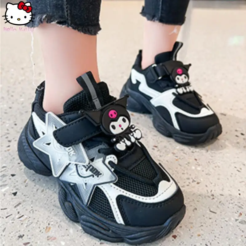 

Sanrio Spring Autumn New Girls' Casual Shoes Kuromi Winter Anime Kids Cartoon Kawaii Soft Soled Breathable Comfort Sports Shoes