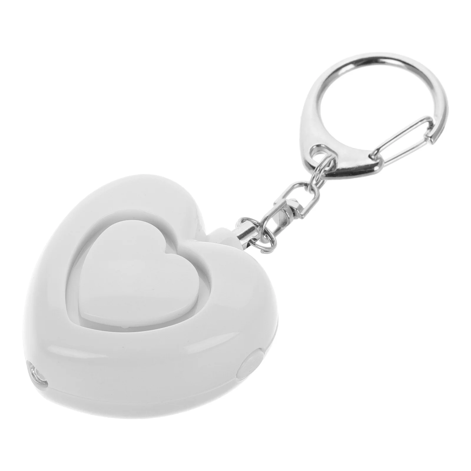 سلسلة مفاتيح منبه للنساء، جهاز أمان شخصي على شكل قلب، صفارة إنذار عالية، حلقة مفاتيح للطوارئ، مقاومة للماء وقابلة لإعادة الاستخدام #1