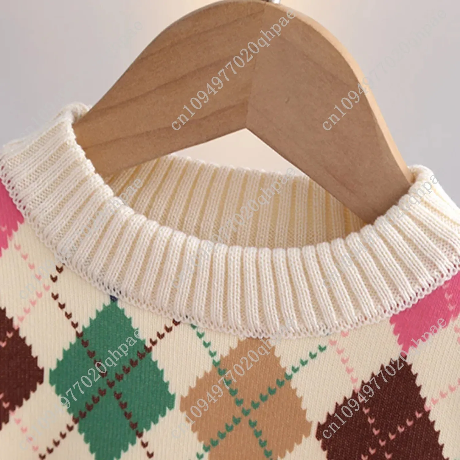 سترة الفتيات سميكة الخريف/الشتاء جديد عصري متعدد الاستخدامات للأطفال محبوك سترة الفتيات حلوة ولطيفة #6