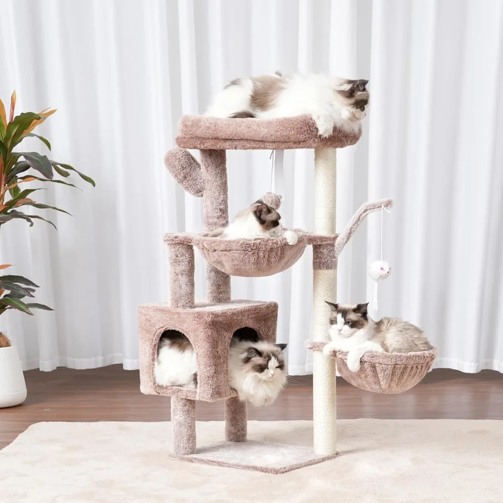 Cat Tree, 39.4 Inches Tower Condo with Scratching Post