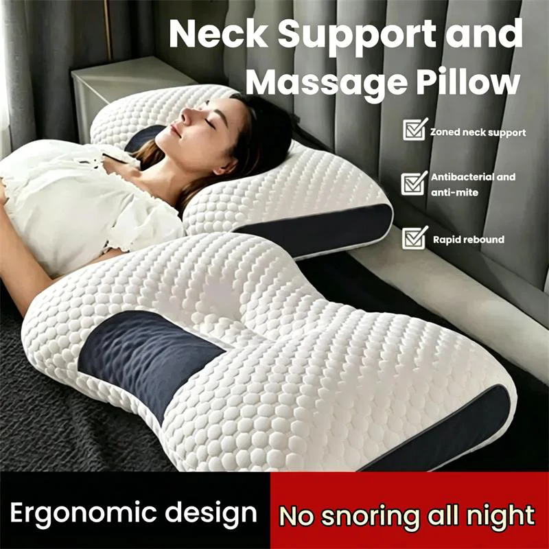 

Ergonomic deep sleep cervical vertebra pillow core adult home student dormitory massage pillow hotel non-collapse pillow