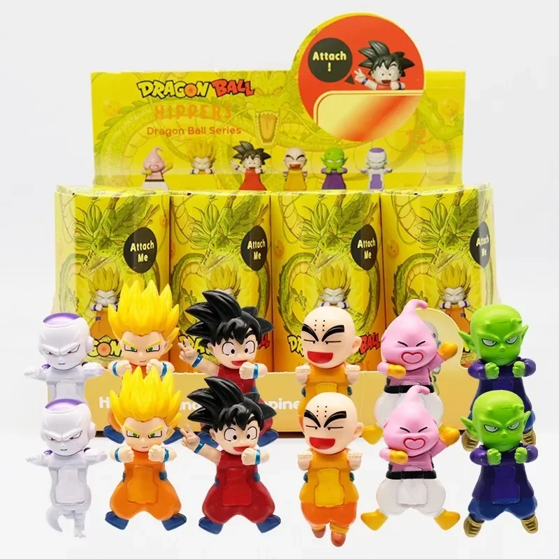 BANDAI Naruto One Piece Demon Slayer Dragon Ball caja ciega figuras de Anime muñecas adorno colgante juguete para niños regalo