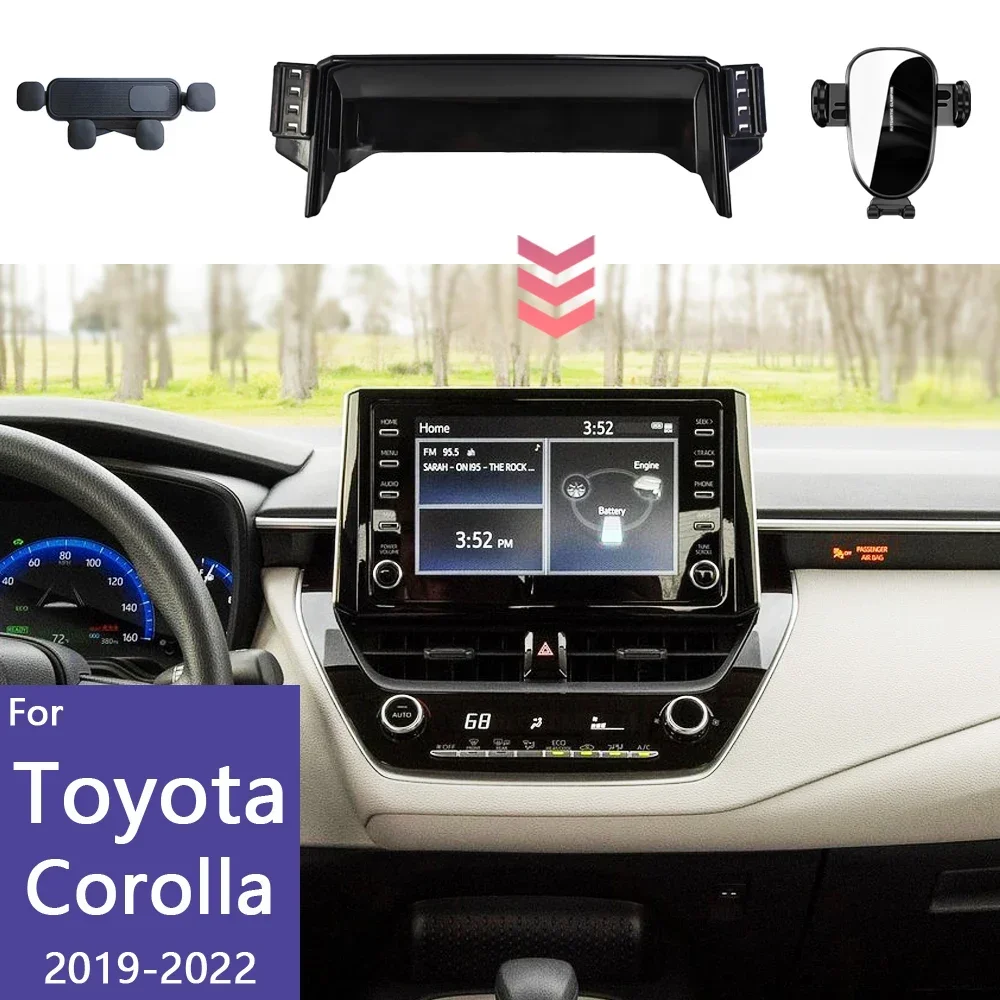 

Автомобильный держатель для телефона с двумя основаниями для Toyota Corolla E210 2019 2020 2021 2022, мобильные крепления с беспроводной зарядкой, аксессуары Axio
