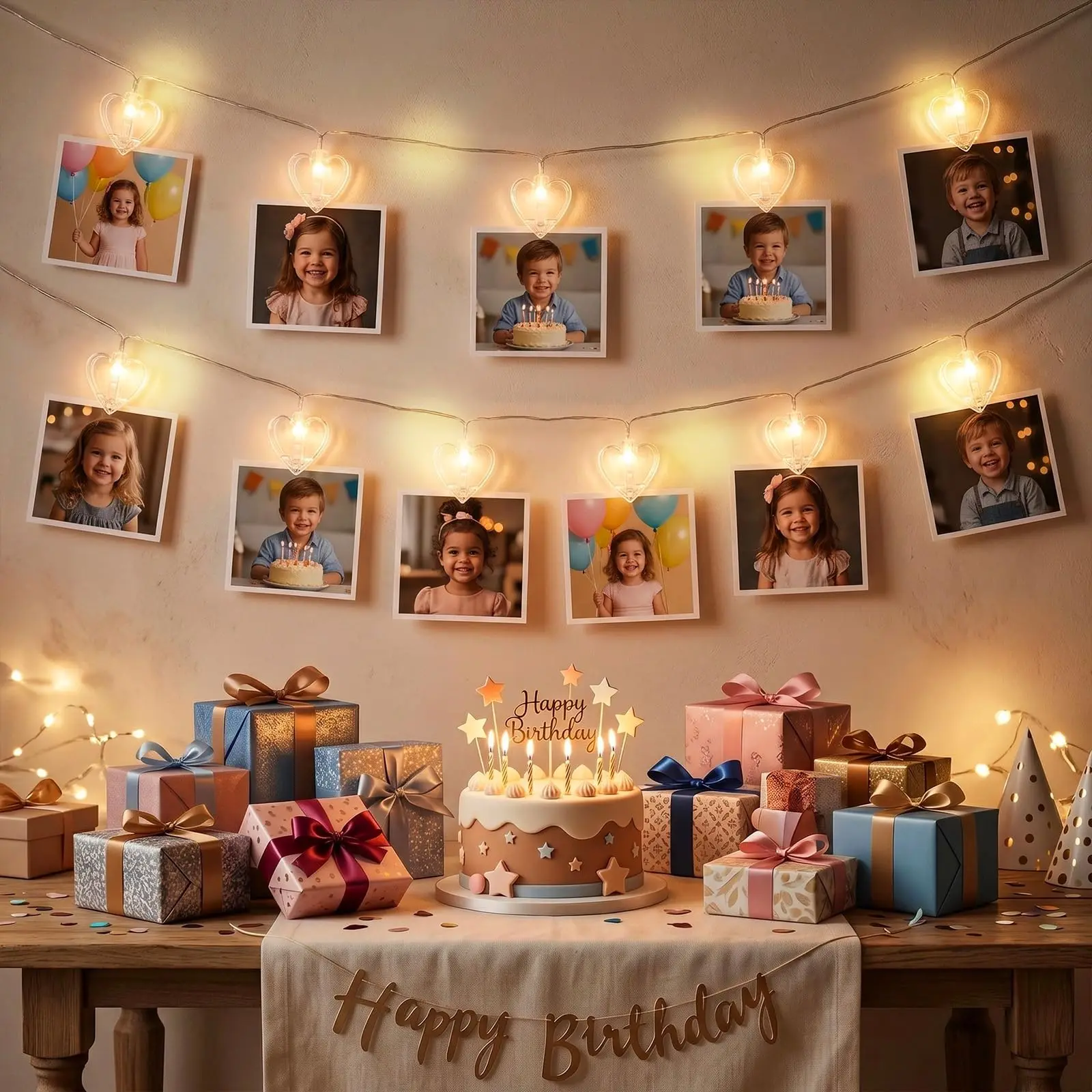 10m 80LED Christmas Fairy Light Photo Clip Battery Garland String Lights for Picture Hanging Decor Bedroom Wedding Birthday Gift