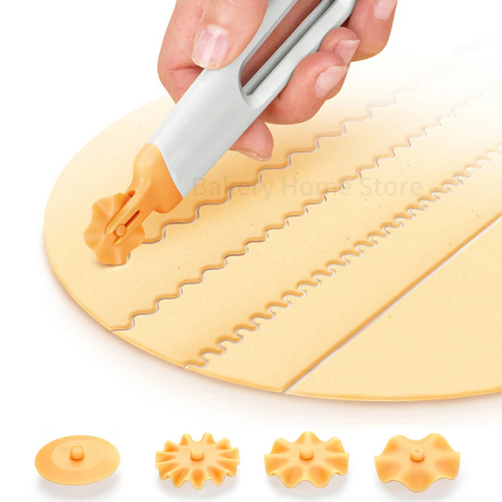 Dumplings Biscuit Roller Cutter Cookie Round Rolling Cutting Blade Dough Circle Wheel for Pizza Pastry Pie Crust Baking Tools