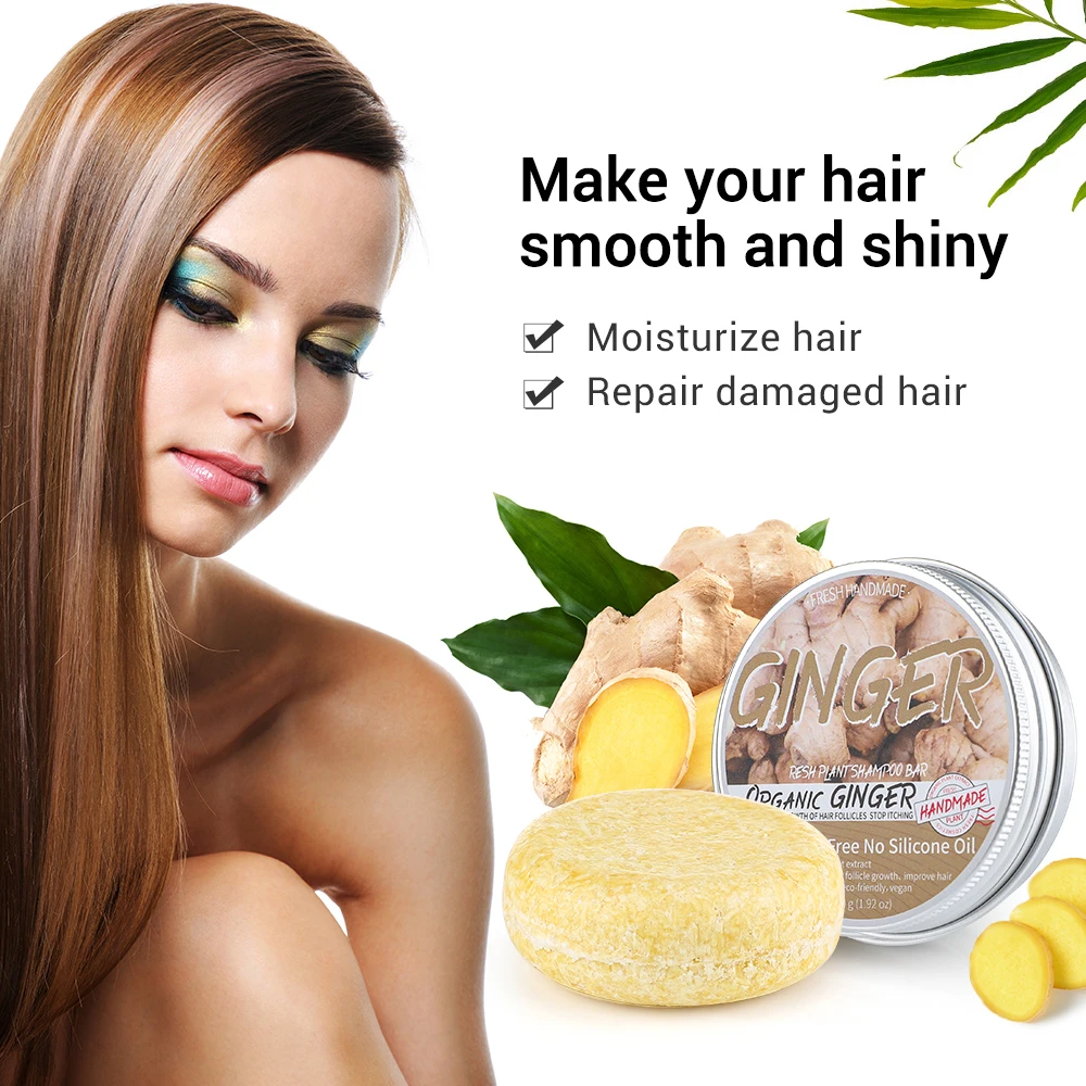 Ginger Hair Shampoo Natural Color Durable Fixation Nourishing Root Dispel Stubborn Dandruff Prevent Loss