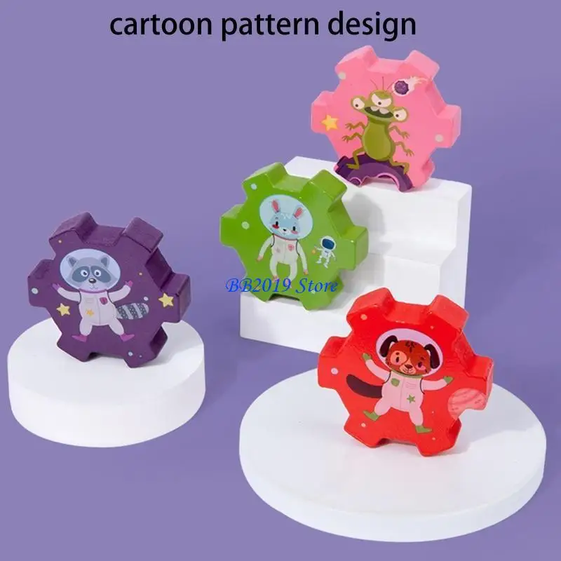 Q0KB 学習ブロックスタッキングおもちゃ木製タンブルバランスおもちゃ幼児幼稚園感覚誕生日ギフト子供のための 3 4 5