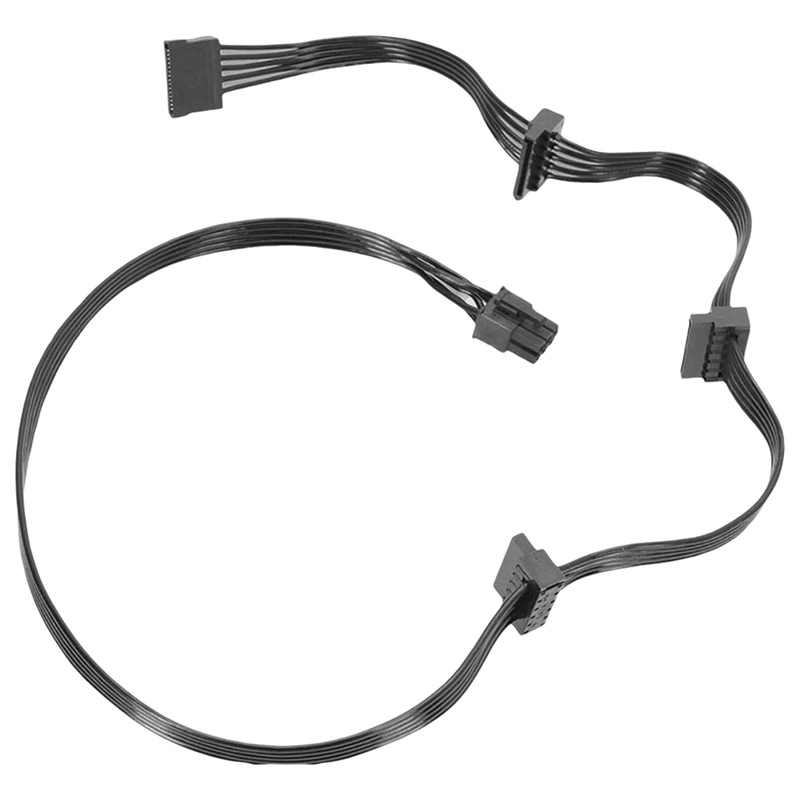 6 PIN To 4X Sata Power Cable 6Pin To 4 SATA Cable 6PIN To Sata15pin X4 Adapter Cable For Seasonic Modular Power Supply