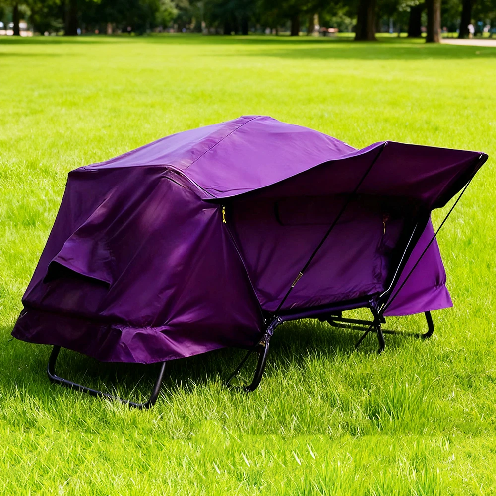 

STLF Custom Outdoor Fishing Folding Bed Tent Double-Layer Waterproof Oxford Cloth Off-Ground Camping Four-Season 1-2 Person UV