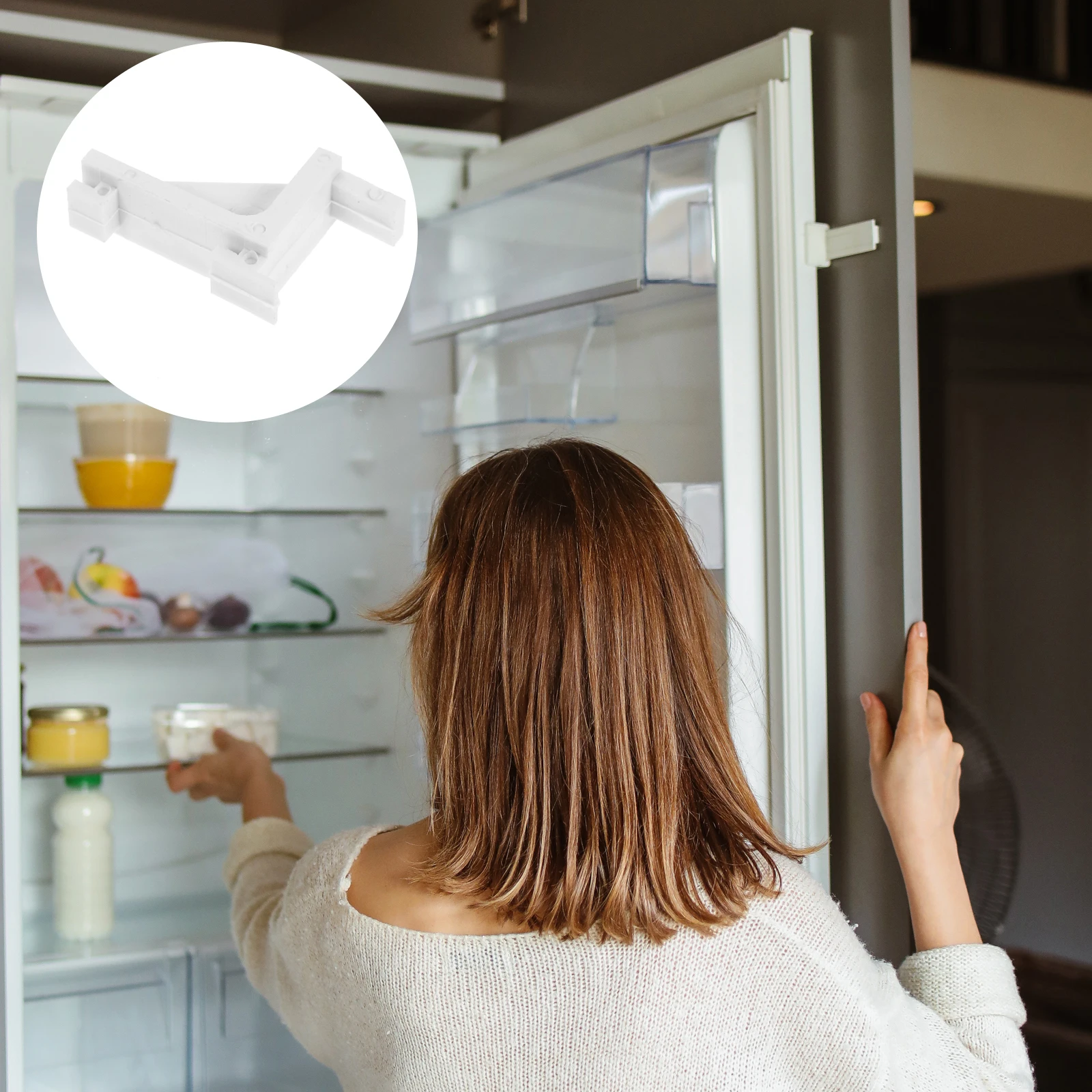 

10 Pcs Plastic Snap Hook Refrigerator Shelf Clips Bracket Replacement Freezer Hooks Partition Support Clamps Fridge Shelving