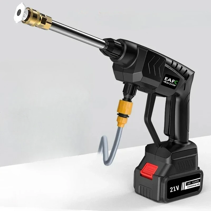

L # Portable Cordless High Pressure Car Wash Washer Gun 30000mAh Foam Generator Water Gun For Home Garden Car Cleaning Accessori