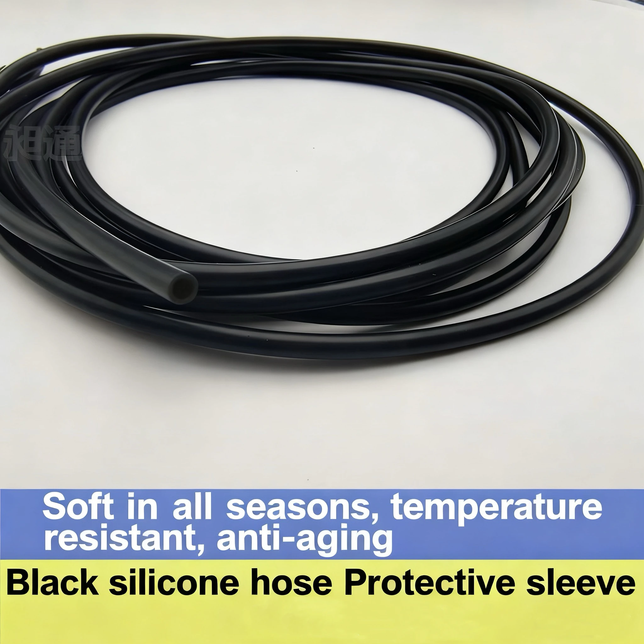 Black Silicone Tube Silicone Rubber Hose High Temperature Resistant And Anti-aging  Wear-resistant Sleeve Inner Diameter 1~60mm