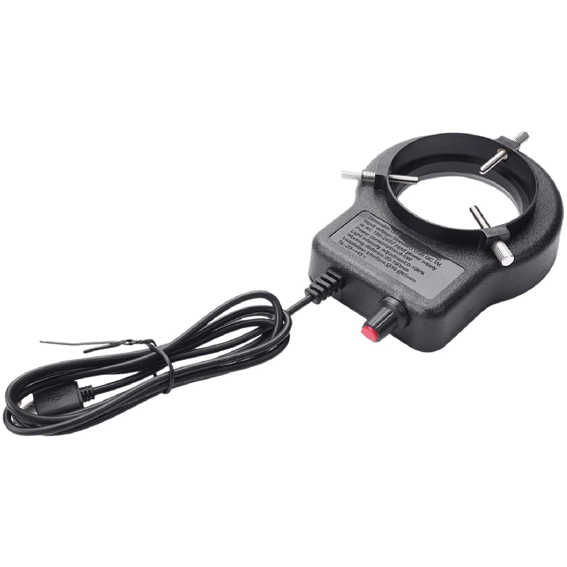 48 LED SMD USB ปรับแหวน Light Illuminator โคมไฟสําหรับกล้องจุลทรรศน์อุตสาหกรรมกล้องอุตสาหกรรมแว่นขยาย