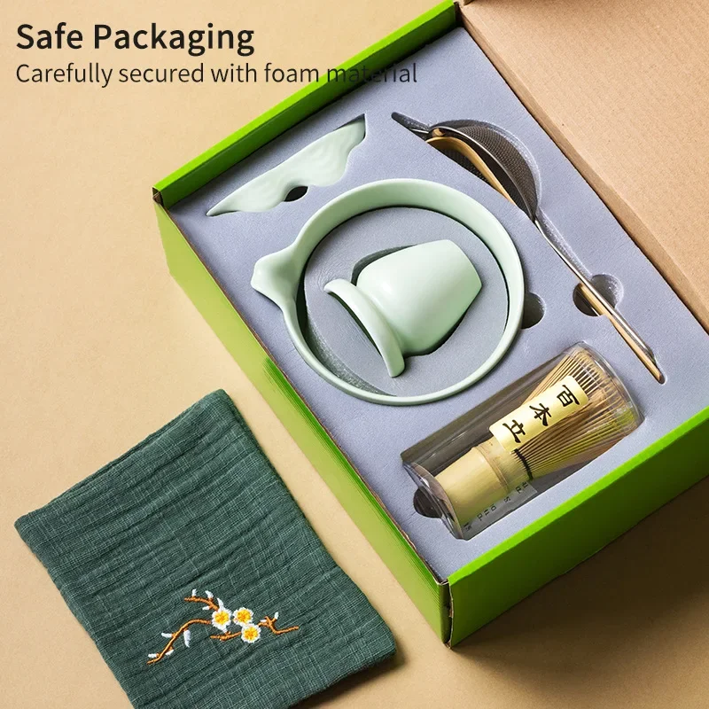 

4/5/7/8 шт. набор блендеров Matcha, бамбуковая чайная щетка, чайная ложка, керамическая подставка для чая, чайный инструмент Chasen, изысканный набор Matcha для чайного набора