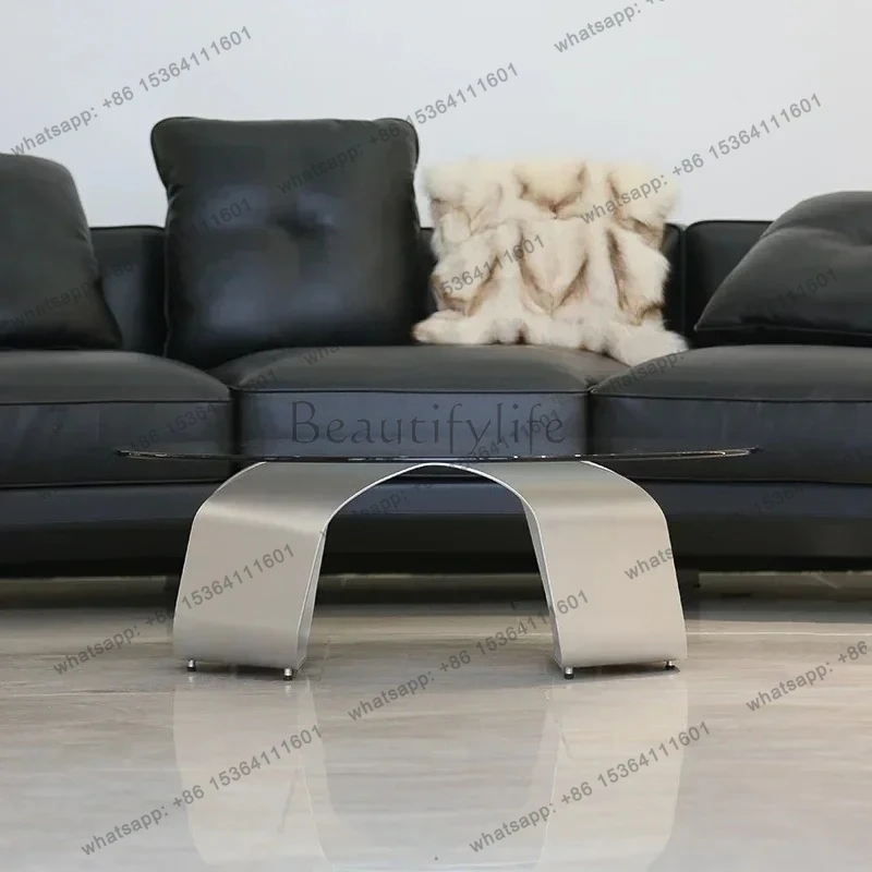 Cy56  Villa light luxury small household designer modern simple special-shaped stainless steel coffee table