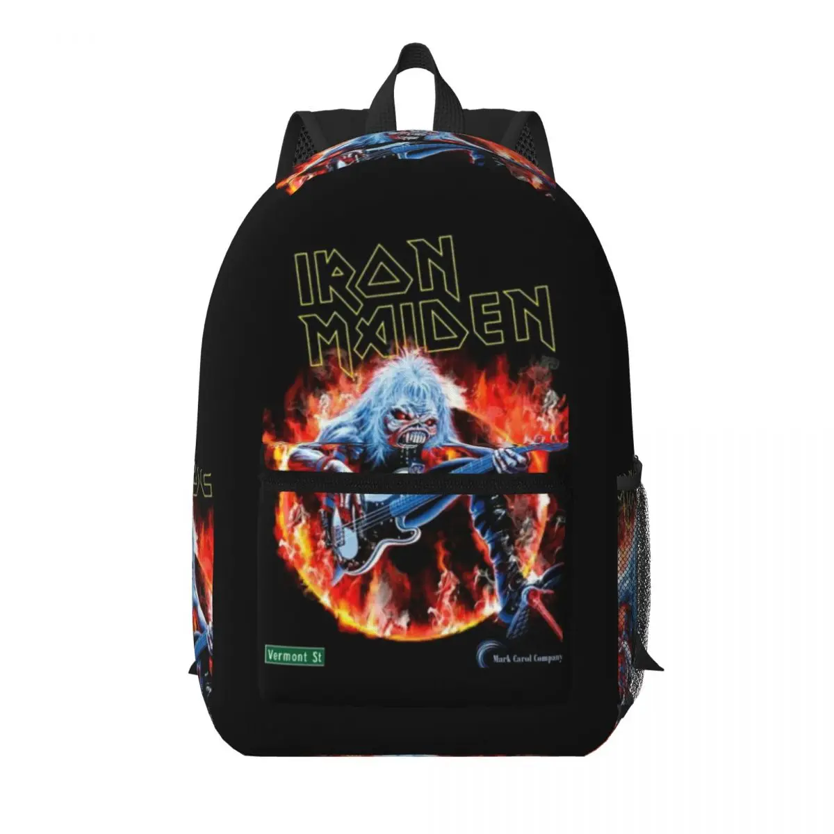 Creative Retro Ironmaiden Rock Band Student Backpack School Bag Hiking Travel Daypack for Men Women Bookbag Shoulder Bags