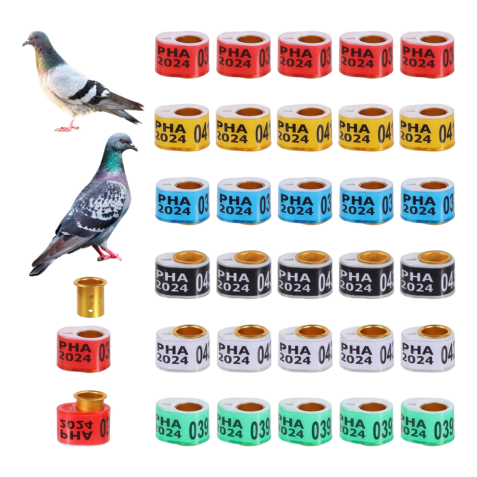 20pcs PHA 2025 Foot Ring Racing Pigeon Outdoor Training Bird Accessories Inner Diameter 7.5mm Pigeon Leg Ring Plastic Foot Ring