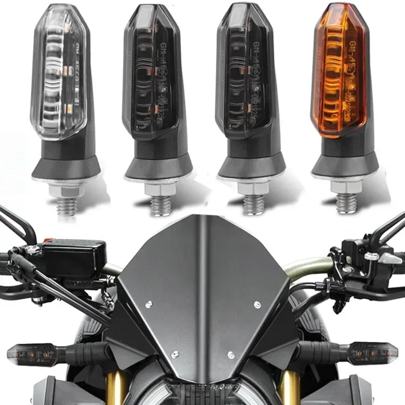 

8mm Mini Motorcycle LED Turn Signal Lights Amber Flashing Light Blinker Turn Signal lamp 12V Moto Indicator Lamp Accessories