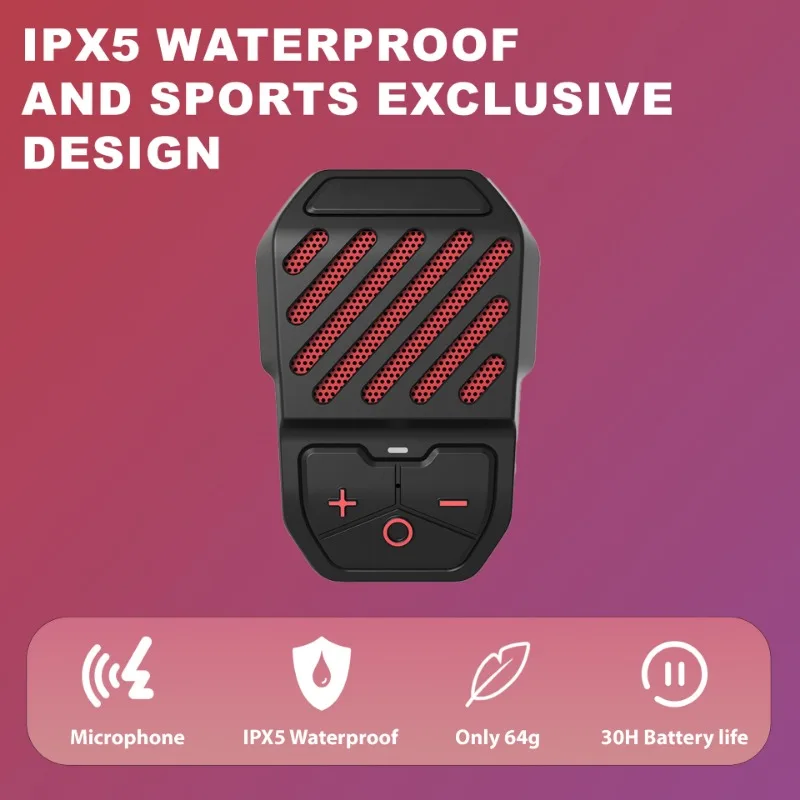 

Portable Clip On Bluetooth Speaker IPX5 Waterproof Wireless Speaker with TWS Stereo Pairing Long Battery Life for Outdoor Sports