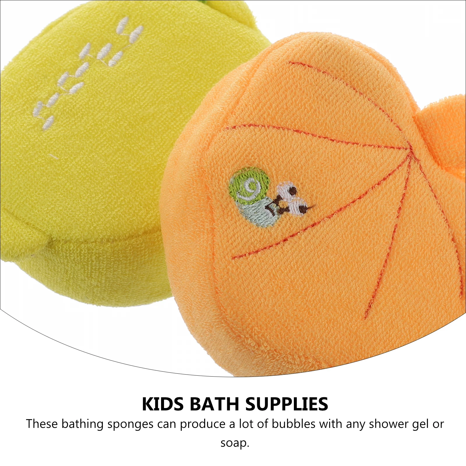 

2Pcs Fruit Baby Bath Sponge Balls Polyester Fiber Kids Tubs Newborn Cartoon Dead Skin Remover Bubble Producing