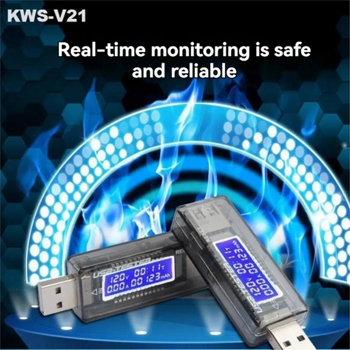 DT75BG KWS-V21 USB Tester QC2.0 DC 4-30V Digital Voltmeter Ammeter Power Capacity Monitor Battery Capacity Tester