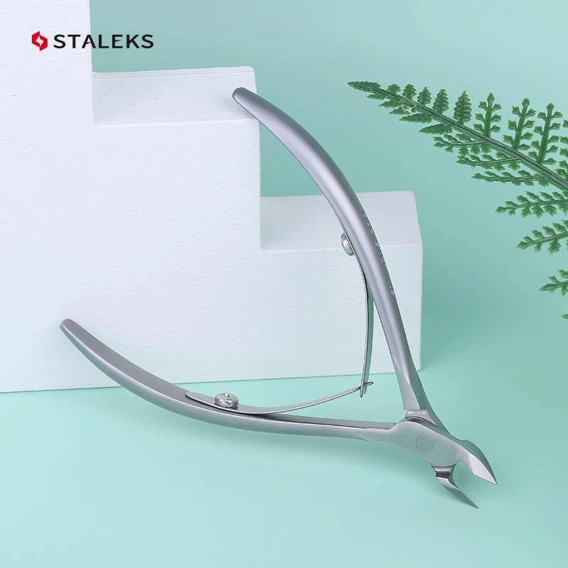 1pc STALEKS Smart 31 5mm ze stalowymi ćwiekami nożyczki skórek paznokieć Clipper trymer Cutter martwa skóra podnośniki narzędzia do paznokci
