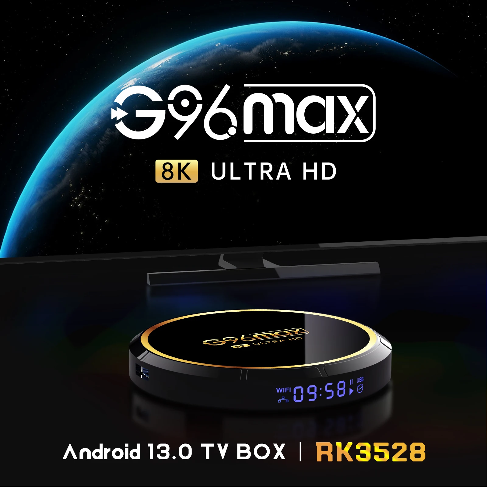 HOT 2024 Smart Home Theater TV Box Bluetooth Android13 Rockchip3528 Wifi6 4K HDR10 Netflix Streaming Media Player Q8