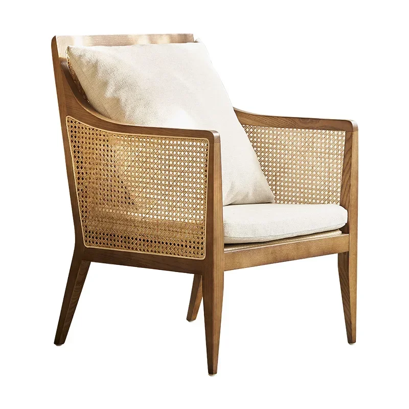 Sofa chair balcony table and rattan chair coffee table combination bedroom simple wind rattan leisure