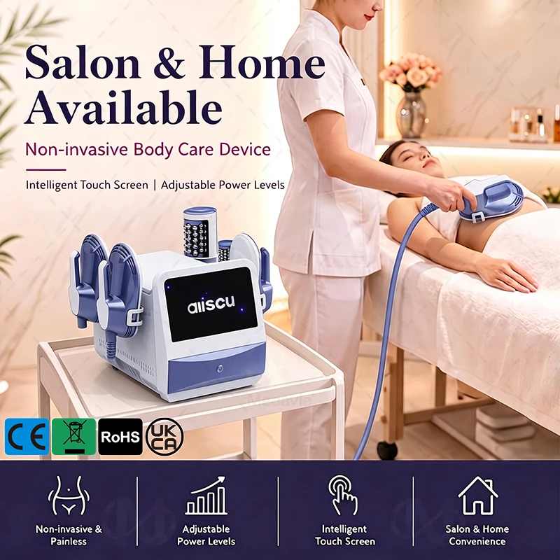 New Upgrade HIEMT RF Body Contouring Machine 4Handles Muscle Stimulation Fat Burning Body Sculpting Equipment Non‑invasive Salon