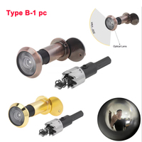1 pc Door Viewer 200° Door Eye HD Optical Glass Lens Security Peek Peephole Drill Bit Set for 1.57-2.56inch Doors Thickness