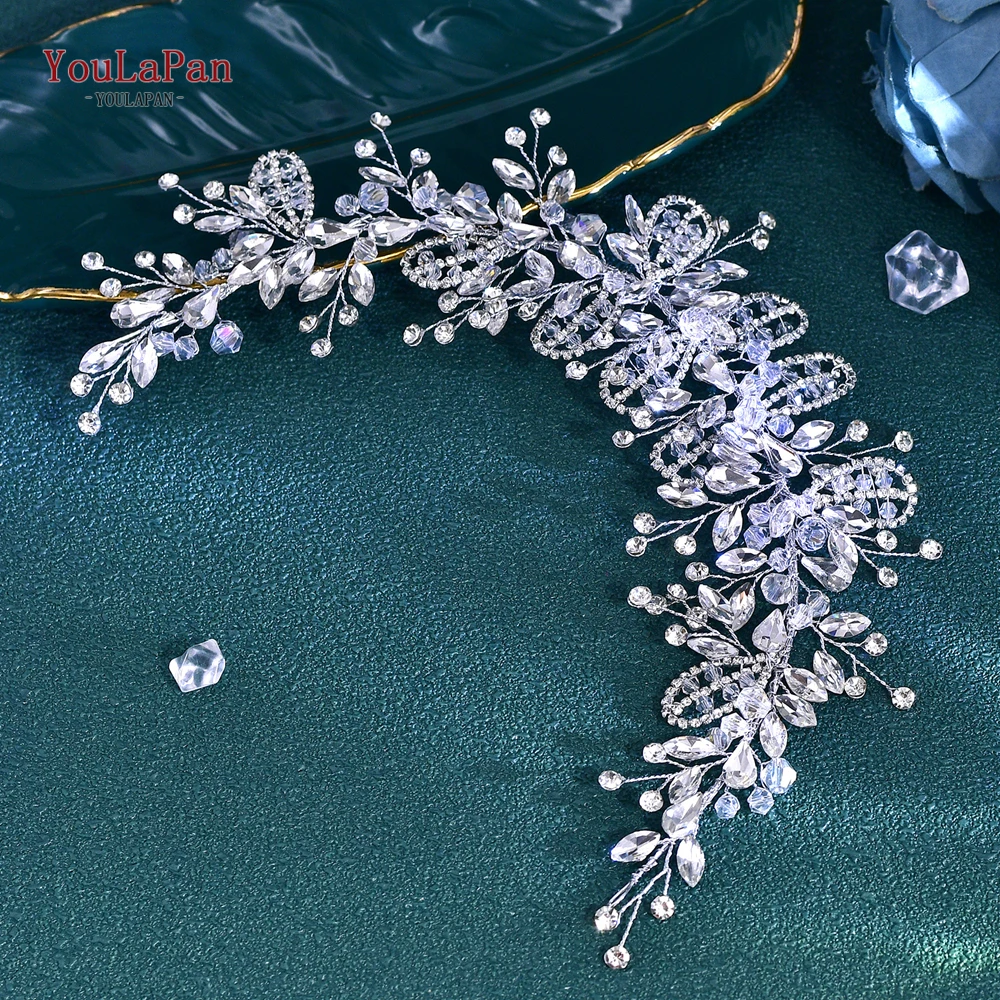 YouLaPan Handmade Leaf Shape Rhinestone Bride Belts Women Belt Wedding Dress Shiny Waist Accessories Trendy Prom Belt SH743