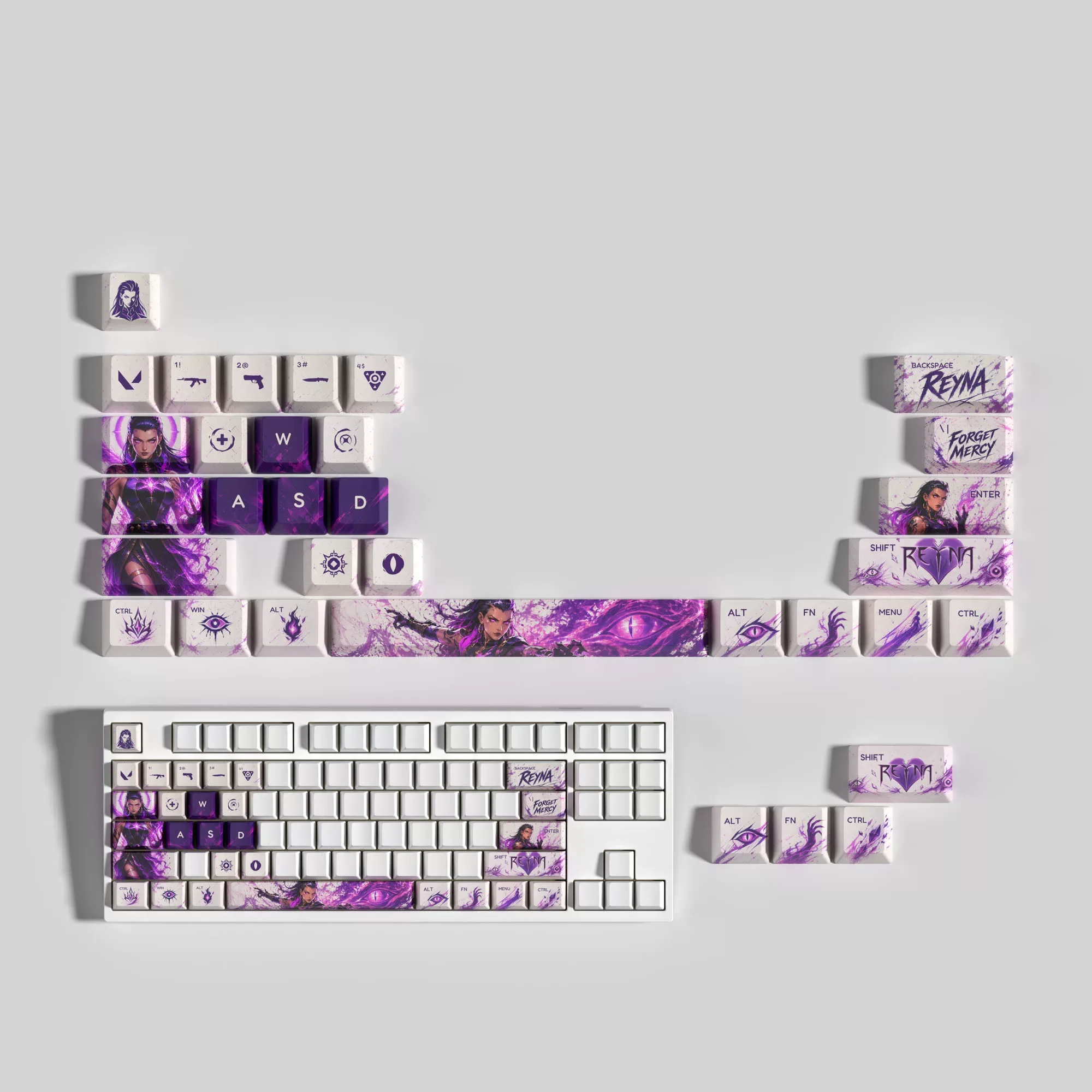 Valorant Keycaps 29 Keys Pbt Anime Game Theme Keycaps All Heroes Optional Heat Sublimation Cross Axis Mechanical Keyboard Keycap view 5