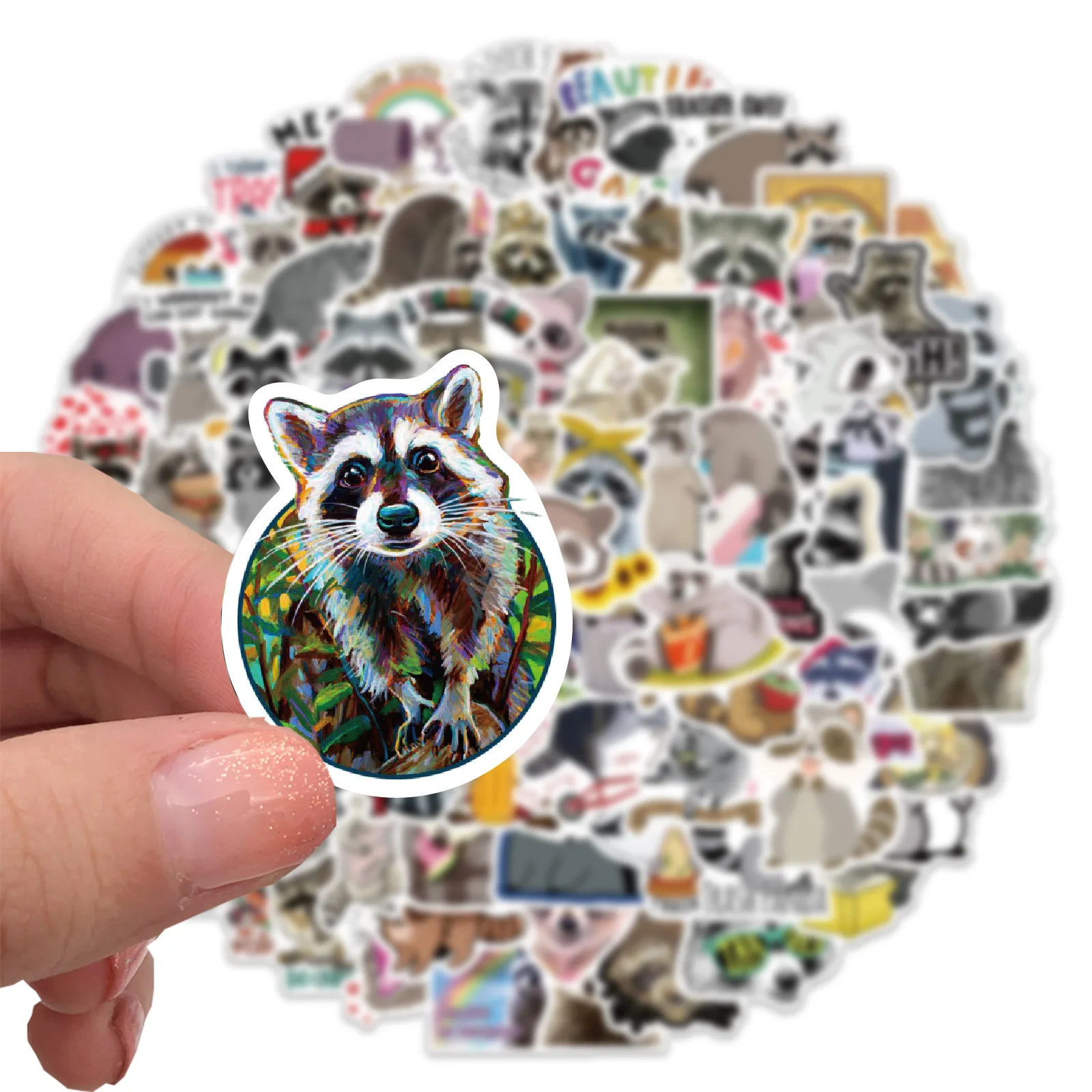 

10/50/100PCS Cartoon Animal Raccoon Graffiti Stickers Cute Cartoon Decal Notebook Phone Guitar Cup Skateboard Fridge Kid Toys