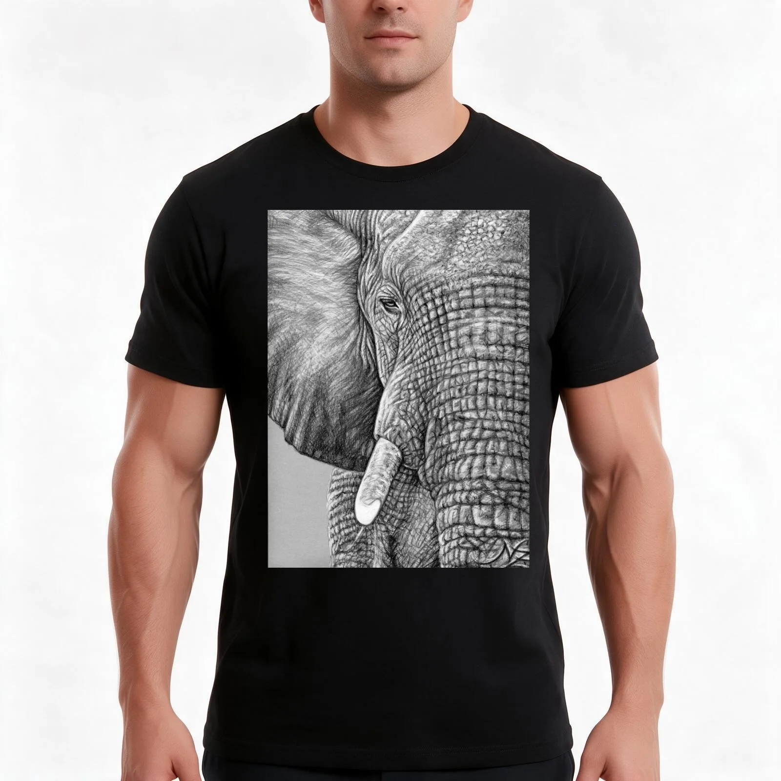African Elephant - Afrikanischer Elefant Men T Shirt t shirt custom print