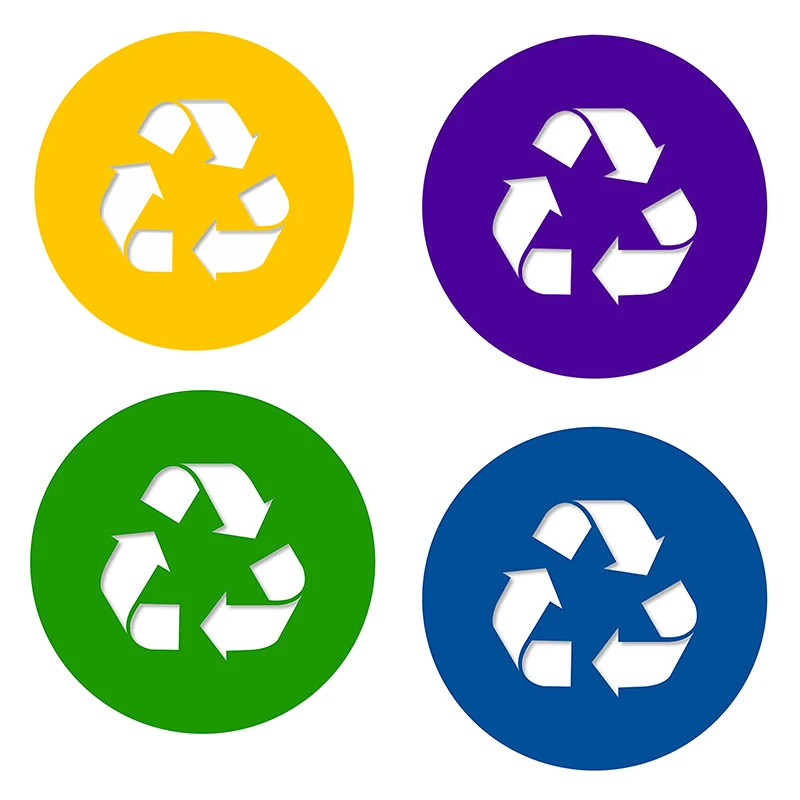 

Personalized Fashion Customization Recycle and Trash Sticker Vinyl Symbol To Organize Trash Cans and Walls Small Green