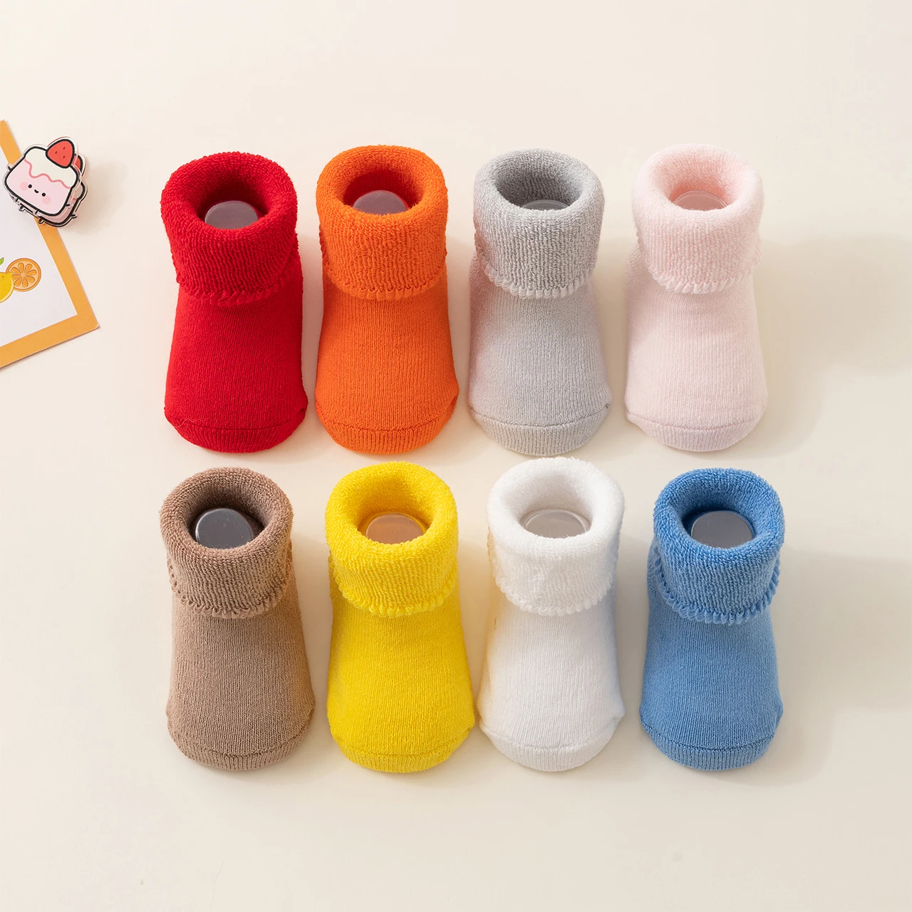 

Winter Baby Plush Sock Solid Color Kids Mid Tube Sock 0-3Year Boys Girls Warm Thermal Footwear Children Non Slip Floor Socks