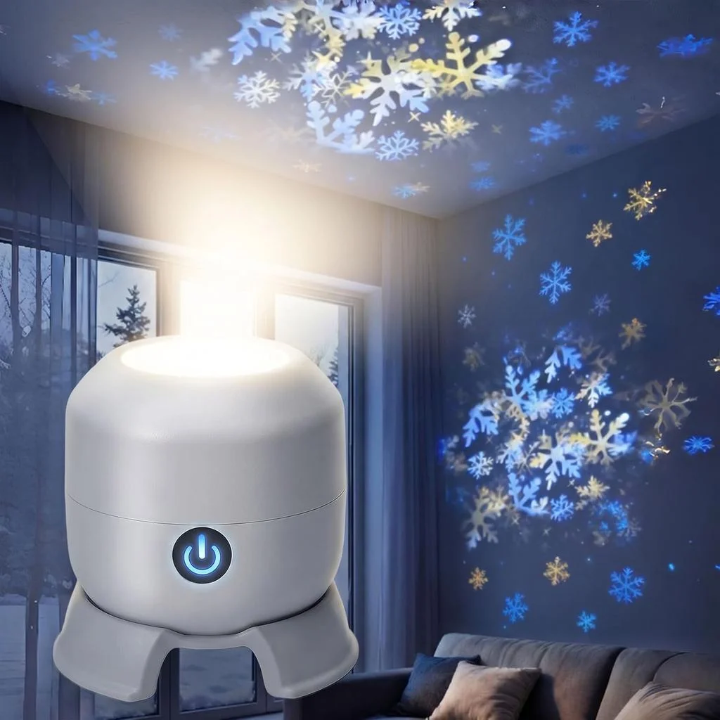 360° Rotating Starry Ocean Projection Night Light Dynamic Projector Decorative Lamp Ocean Themed Projection Light Christmas Gift