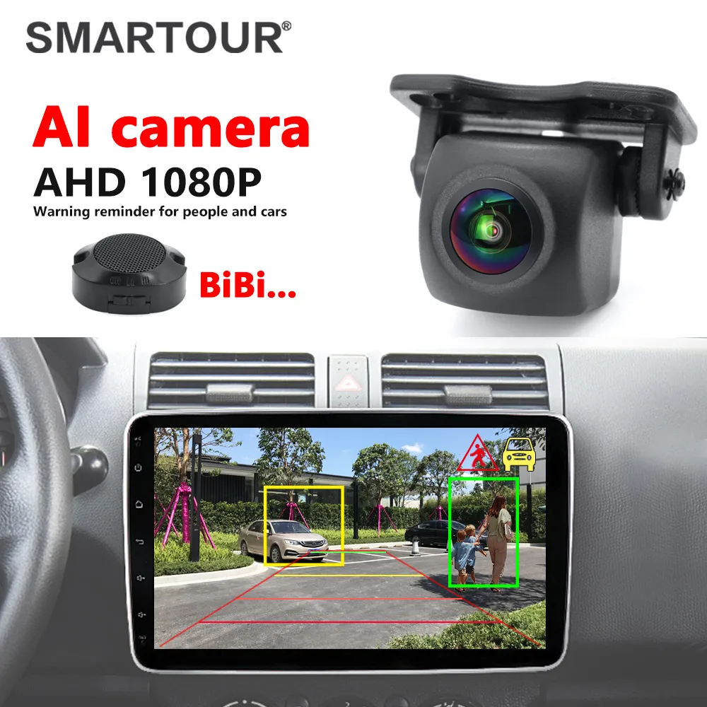 

Smartour AHD ADAS AI Intelligent Tracking Recognition Car Rear View Parking Camera With Pedestrian/Vehicle Detection and Warning