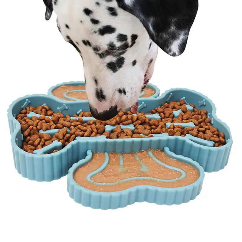 

Dog Slow Feeder Bowl Suction Cup Pet Feeding Bowl Anti-Choking Dog Slow Feeder For Mental Stimulation Puppy Training Senior