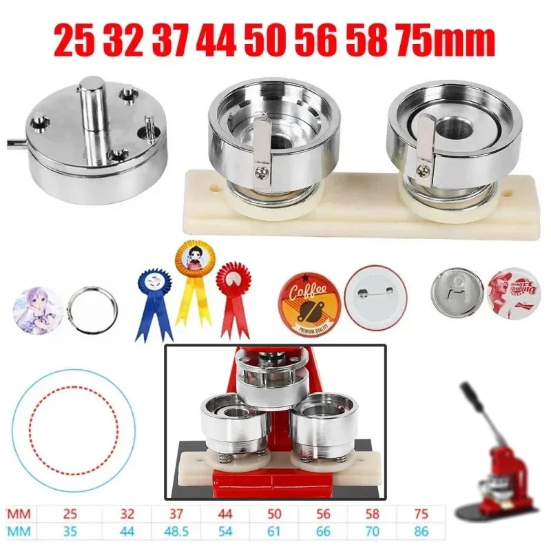 

Aluminum Alloy Interchangeable Punching Die Round Button Mold for DIY Badges Maker Hand Tools 25mm 32mm 37mm 44mm 50mm 58mm 75mm