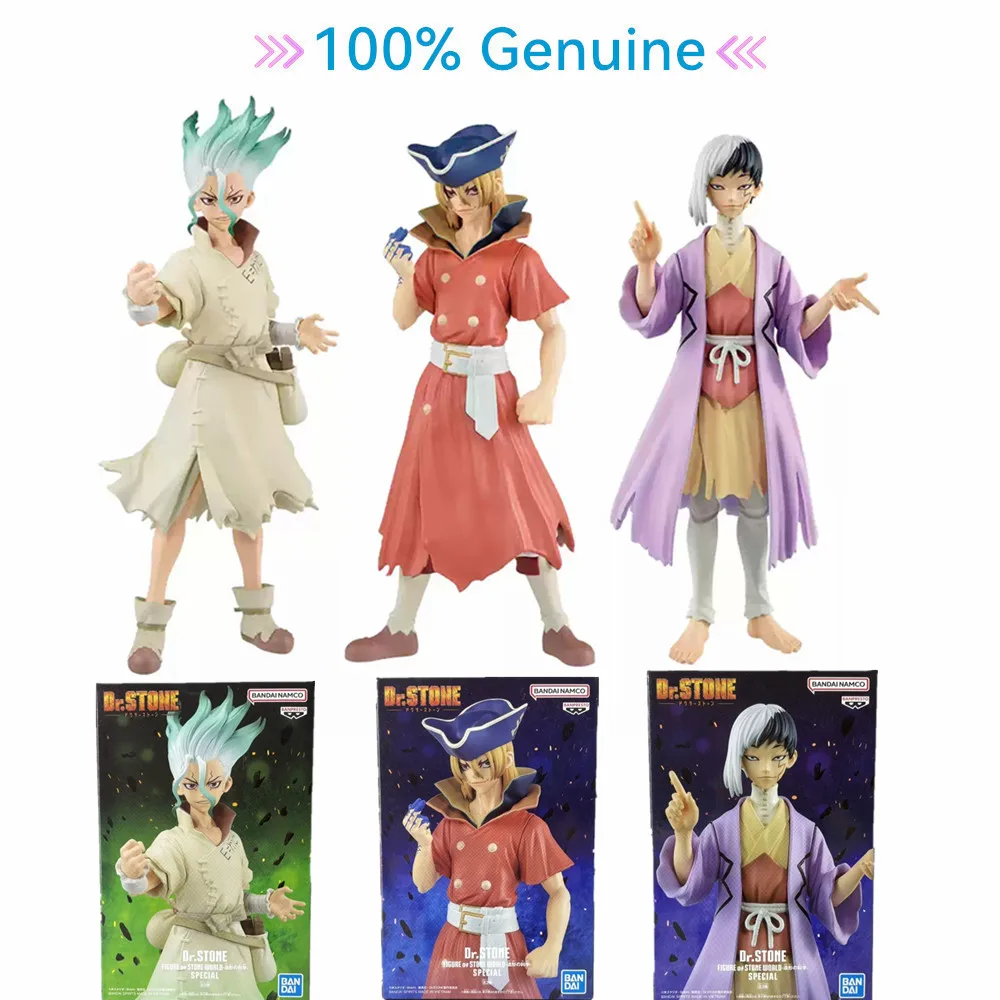 Bandai BANPRESTO Dr.STONE Anime Ishigami Senku Nanami Ryusui Asagiri Gen FIGURE of STONE WORLD SPECIAL Action Figure Figurine