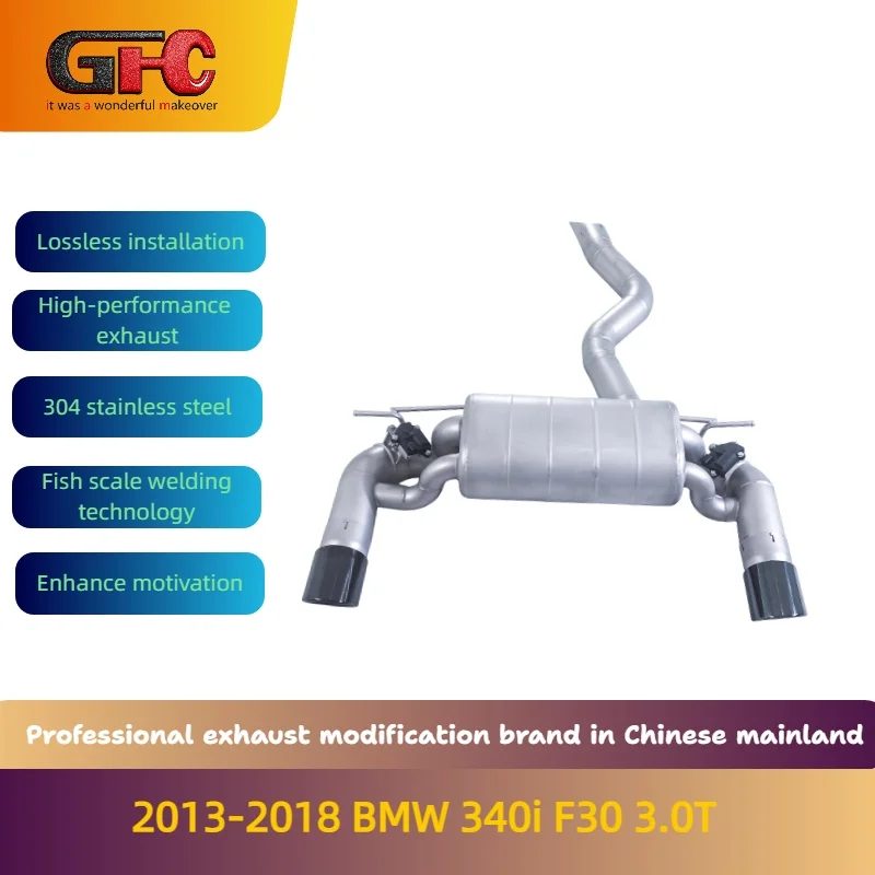 Catback Valvetronic Muffler Compatible for 2013-2018 BMW 335i 435i F30 F36 N55 3.0T High Performance SUS304 Exhaust pipe